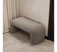 ZJYIGOWL Pouf Ottoman Repose-Pieds pour Salon Poufs Ottomans Rectangulaires Confortables Banc De Chevet Repose-Pieds Poufs De Sol pour La Décoration Intérieure, Canapé Vanité(Gray A,80cm)