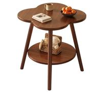 ZJYIGOWL Table D'appoint en Bois pour Petits Espaces avec Étagère De Rangement Petite Table À Deux Niveaux Facile À Monter Tables De Chevet Étroites pour Le Salon Ou La Chambre À Coucher(40cm)