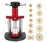 Zjythocyber Machine de fermeture à vis pour couvercle de boîtier de montre, outil de pressage pour montres avec 12 matrices, presse de boîtier de montre en acier de précision pour horlogers,