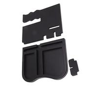 Zjythocyber Station d’Accueil pour téléphone en Bambou, Organisateur de Bureau Multifonctionnel avec Support pour téléphone, Porte-Montre et Rangement pour clés, Organisateur de Chevet pour (Noire)