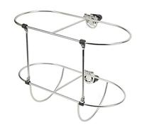 Zjythocyber Support de Pare-Boue pour Bateau, Double Support Pliable en Acier Inoxydable 304 pour Pare-boues de Yacht Marin de 7 Pouces, Montage Compact sur Le Pont avec Un Trou de 7,2 Pouces