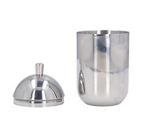 Zjythocyber Supports de coton-tige en acier inoxydable 304, boîtes de coton-tige avec couvercle, pot de rangement de grande capacité pour boules de coton et ronds, organisateur de salle de