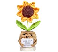 ZJZG Pocket Hug Tournesol heureux, cadeaux pour fille, poupée créative en laine à tricoter, tournesol, cadeau d'anniversaire pour fille, courage, cadeau de bon rétablissement