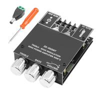 ZK-502MT 2 x 50W 2.0 Canaux Audio Amplificateur Bluetooth HiFi Stéréo | Bluetooth Amplifier Board Module avec BT et AUX, DC 9-24V, Réglage des Aigus et des Graves, pour Home Cinéma et Salon