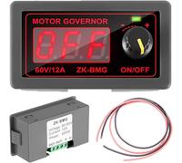ZK-BMG DC 12V 24V 60V 500W PWM Motor Speed Controller Adjustable Ignital Generator Driver Module with Stepless Switch,Red and Black Cable