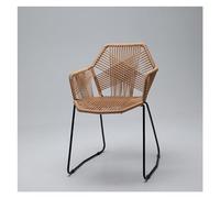 ZKALQECNF Chaises De Rotin Chaise de Salle à Manger en rotin, Chaise de Loisirs en Plein air, Chaise de Dossier Moderne for café, Salle à Manger, Salon, Chambre à Coucher Chaises de Jardin(Bruin)