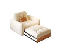 ZKALQECNF Détente Canapé Simple en rondins, lit de Salon Pliant à Double Usage Bois Massif, Coussin Moelleux Convertible Sommeil