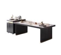 ZKALQECNF Élégant Table à thé Rock Board, Bureau Simple, Moderne et Mobile for Les réunions(3XL)