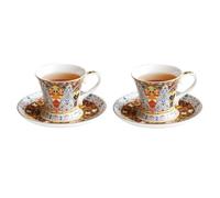 ZKALQECNF Ensemble de tasses à thé et soucoupes en porcelaine anglaise exquise de qualité supérieure - Vaisselle à thé vintage de l'après-midi - Assiettes à collation - Coffret cadeau - Tasses à café