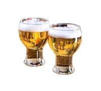 ZKALQECNF Lait Ensemble de 2 verres à bière artisanale, pinte 45 cl (15,3 oz), grands transparents Boissons