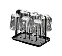 ZKALQECNF Lait Ensemble de 6 verres à eau avec anses et supports, tasses en verre 20 cl forme fleur Boissons(Transparent)