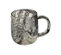 ZKALQECNF Lait Mug en verre à motif flocon de neige avec anse, 325 ml, tasses coloré Boissons(Grigio)