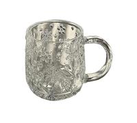 ZKALQECNF Lait Mug en verre à motif flocon de neige avec anse, 325 ml, tasses coloré Boissons(Transparent)