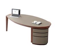 ZKALQECNF Table de Bureau Bureau d'écriture Moderne à 3 tiroirs en Bois de frêne, Poste Travail for PC, Cadre Robuste Salon(S)