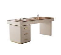 ZKALQECNF Table de Bureau Bureaux à Domicile avec tiroirs et Prises de Courant, Table Travail/écriture/étude Moderne classeur Salon(XL)