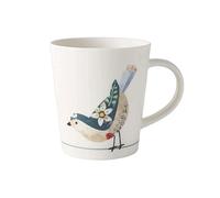 ZKALQECNF Tasse à thé en céramique blanche avec motif oiseau pour la maison, le bureau, le lait, le café, 450 ml, grande capacité