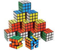 Zkaoai Mini Cubes Magiques, 12 pcs Cube Magique, 3 x 3 x 3 cm Puzzle Magic Cubes, Cubes de Vitesse, Magic Cube Jouets Cadeaux, Puzzle Cadeau pour Anniversaire d'enfant Jeux de Voyage Noëlb