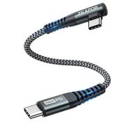 ZKAPOR Câble USB C vers USB C Court 90 Degrés 30CM, Cordon Type C 100W Cable Type C Angle Droit Charge Rapide Compatible avec iPhone 16/15 Pro Max, Samsung Galaxy S23, Pad Pro, Air, Huawei P40, Pixel