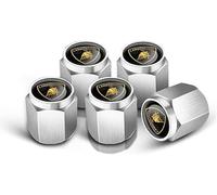 ZKAYHGG 4 Pieces Bouchon Valve Pneu Voiture pour Lamborghini Revuelto 2023 2024 2025, Capuchon de Valve Anti Fuite Bouchon Valve Protection Accessoire,Silver