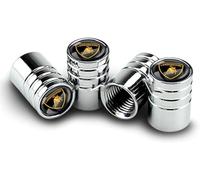 ZKAYHGG 4 Pieces Bouchon Valve Pneu Voiture pour Lamborghini Revuelto 2023 2024 2025, Capuchon de Valve Anti Fuite Bouchon Valve Protection Accessoire,Silver