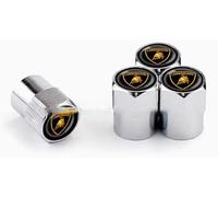 ZKAYHGG 4 Pieces Bouchon Valve Pneu Voiture pour Lamborghini Revuelto 2023 2024 2025, Capuchon de Valve Anti Fuite Bouchon Valve Protection Accessoire,Silver