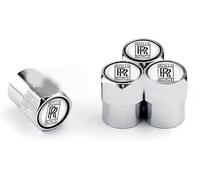ZKAYHGG 4 Pieces Bouchon Valve Pneu Voiture pour Rolls-Royce Ghost, Capuchon de Valve Anti Fuite Bouchon Valve Protection Accessoire,Silver