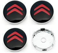 ZKAYHGG 4 Pièces Cache Moyeu pour Citroën e-Mehari 2016-2021 60mm, Capuchon Central Roue Enjoliveur Étanche Antirouille Badge Logo Bouchon Jante Poussière,C