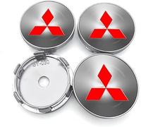 ZKAYHGG 4 Pièces Cache Moyeu pour Mitsubishi L200 Warrior 60mm, Capuchon Central Roue Enjoliveur Étanche Antirouille Badge Logo Bouchon Jante Poussière,B