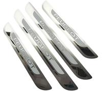ZKAYHGG 4 Pièces Plaque de Seuil de Porte en Acier Inoxydable pour Peugeot 407 2004-2011, Protection Anti-Rayures Anti-Usure pour Seuil Voiture Bandes,Silver