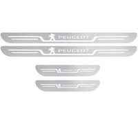 ZKAYHGG 4 Pièces Plaque de Seuil de Porte en Acier Inoxydable pour Peugeot Rifter Standard 2021 2022 2023 2024, Protection Anti-Rayures Anti-Usure pour Seuil Voiture Bandes,B