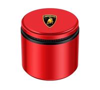 ZKAYHGG Cendrier de Voiture pour Lamborghini Huracán Performante, en Acier Inoxydable Anti-Odeur avec Couvercle Auto-extinguible et LED pour Porte-gobelet,Red