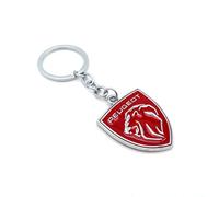 ZKAYHGG Porte-Clés de Voiture pour Peugeot e-308 2023-2025, Trousseau de Clés Anti-Perte Remplacement Portable avec Logo pour Hommes et Femmes,D