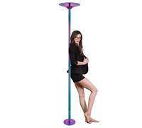 ZKBDBWTR Barre Pole Dance Professionnelle Amovible, Rotative et Statique, en Acier, Réglable en Hauteur, Grip Pole Dance pour l'exercice et la Performance