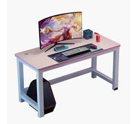 ZKBDBWTR Bureau de Jeu avec Base en Métal en Forme de H, Gestion des Câbles, Table D'ordinateur Double, Bureau D'étudiant, Table de Sport électronique(120cm/47.2in)