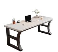 ZKBDBWTR Bureau de Jeu Moderne et Simple - Petite Table de Bureau à Domicile, Long établi pour Chambre, Salon ou Bureau - Bureau de Jeu et de Travail Polyvalent(White,140cm/55.1in)