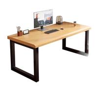 ZKBDBWTR Bureau d'ordinateur Robuste de 5 cm d'épaisseur - Table de Jeu avec Cadre en H, Facile à Assembler, idéal for Les Jeux, Le Bureau ou Les études(Yellow,120cm/47.2in)