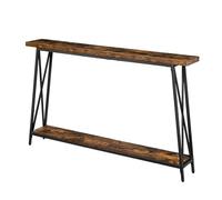 ZKBDBWTR Console D'entrée Industrielle de 120 cm, Table de Canapé Extra Longue Derrière Le Canapé, Support en X, Meuble de Couloir pour Entrée et Couloir