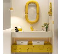 ZKBDBWTR Ensemble Meuble sous Lavabo Salle de Bain - Meuble Vasque sans Joint, Petit Meuble de Rangement, Tiroirs à Fermeture Douce, Entièrement Assemblé(80cm/31.4in)