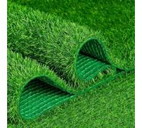 ZKBDBWTR Gazon Synthetique Exterieur, Tapis d'herbe Synthétique Haute Densité de 20 mm D'épaisseur avec Trous de Drainage, idéal pour l'intérieur et l'extérieur(1x3m/3.2x9.8ft)