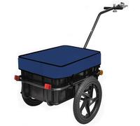 ZKBDBWTR Remorque Cargo Pliable pour Vélo, Remorque pour Chien et Chariot à Main, Attelage à Dégagement Rapide, Réflecteurs, pour Le Camping, Les Voyages et Le Shopping(Blue)