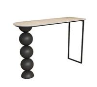 ZKBDBWTR Table de Bar Moderne avec Pied en Colonne Romaine, Table Haute étroite à Hauteur de Comptoir avec Plateau en Ardoise, Table îlot de Cuisine pour Café ou Entrée(100cm/39.3in)