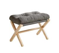ZKBDBWTR Tabouret Pliable Repose Pied, Petit Tabouret Marche Pied, Structure en X Pouf Repose Pied, Tabourets Pliable pour Salon Chambre Bureau(Gray)