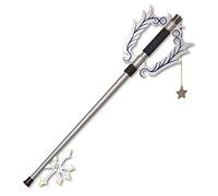 ZKBWFLA Sora KingdomHearts Keyblades en acier au carbone Blanc/noir/jaune Clé en métal véritable Environ 86,4 cm Accessoire pour cosplay, blanc