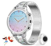 ZKCREATION Montre Connectée Femme avec Appel Bluetooth - Montre Connecter avec fréquence Cardiaque Smartwatch avec Moniteur Sommeil,Fonction Féminine,Podomètre,Cadeau pour Femmes