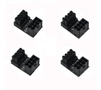 ZkeeShop 4Pcs 8Pin Female to 8Pin Male 180 Degree Angle Connector Power Adapter Board for Desktop Graphics Card GPU