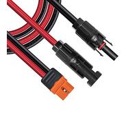 ZkeeShop Câble de charge solaire Connecteur solaire vers XT60i Adaptateur Connecteur de panneau solaire Câble 12AWG XT60i-F Compatible pour EcoFlow DELTA générateur solaire Centrales portables (3M)