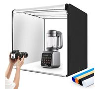 ZKEEZM Boîte à lumière pour Studio Photo 81,3 x 81,3 cm avec 100 LED et 4 Couleurs de Fond Boîte Photo avec lumières, boîte Photo Pliable pour Photographie de Produits avec luminosité de 6500 K