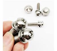 Zkensh-Bolts 1 / 50pcs M3 M4 M5 M6 M8 304 HEXAGON HEXAGON HEXAGON HEXAND Vis à la tête à plat avec joint à ressort de laveuse, Largement utilisé(10pcs M5x30mm)