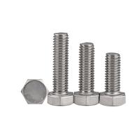 Zkensh-Bolts 10pc 304 acier inoxydable métrique fileté externe hexagonale tête hexagonale vis M3 M4 M5 M6 M8 boulon filetage Dia 3/4/5/6mm, Largement utilisé(12mm,M5)