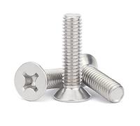 Zkensh-Bolts Boulons à vis à tête fraisée plate en acier inoxydable 304 longueur 3-50mm M2 M2.5 M3 M3.5 M4 M5, Largement utilisé(50mm,M1.7 (100pcs))